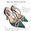 Sandals QSGFC est Party Shoes Ladies and Bag SetFull Diamond Butterfly Design in DGreen Color 230630