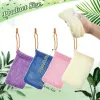 Bolsas de malla exfoliantes, bolsa de ahorro para ducha, masaje corporal, depurador, bolsa orgánica Natural, bolsillo, esponja vegetal, baño, Spa, Foa de burbujas