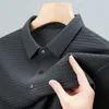 男性Sポロスサマーアイスシルクホロー短袖ポロシャツTシャツブランド衣料品ビジネスレジャー230703