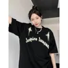 Men's T Shirts QWEEK Goth Women's T shirt Oversized Graphic T Shirts Star Girl Y2k Vintage Short Sleeve Top Korean Fashion Streetwear Aesthetic 230703