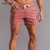 Men's Shorts Plus Size 3xl Men's Leisure Shorts Gray Khaki Lace-up Pocket Short Bottom Sexy Male Clothing Summer Casual Shorts 230703