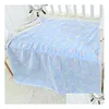 Blankets Swaddling 6 Layer Genuine Baby Blanket Swaddle 100% Cotton 80X Envelope Wrap Born Super Soft Kids Bedding Diaper Ltb-8605 Dhlad