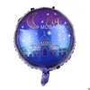 Andere Event-Partyzubehör 18 Zoll runde Eid Mubarak Folienballons Hajj Dekorationen Stern Mond Heliumballon Ramadan Kareem Al-Fit Dhfoo