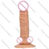 Flesh Massager Plastikowe Czarne uczucie seksu brązowe prawdziwe zabawki guma 7 pvc cale bez ramiączek zabawki Dildo Penis for Woman