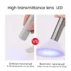 Nageltorkar MAYCHAO Mini LED-ljustorkmaskin för gelnaglar Ficklampa Portabilitet Lampa i rostfritt stål Art Tools 230703