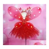 Other Event Party Supplies Flutterby Girls Led Costume Set - Tutu Wand Headband With Light-Up Butterfly Wings For Ages 2-8 Perfect Dh1Fg