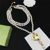2023-Luxury Love Pearl Orecchini Esagerato Noble Collane Emerald Heart Danglers Set di gioielli Regalo di compleanno Anniversario
