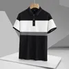 Mężczyzn Polos Casual 2023 Summer Short Silny Solidny biały czarny koszulka polo marka ubrań mody dla mężczyzn ponadwymiarowy 3xl 230703