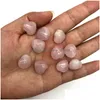 Stone Mini 15Mm Heart Ornaments Natural Rose Quartz Turquoise Stones Decoration Hand Play Handle Pieces Accessories Drop Delivery Jew Dhv2V
