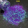 Autocollants Stickers 250g Hexagone Holographique Chunky Glitter Nail Tips Poudre Flakes Sparkly Bpdy Glitters Résine Make Up Art Décoration 230703