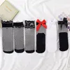 Women Socks Summer 2023 1Pcs Lace Stockings Bow Medium Tube Fishnet Short Ladies White Black Mesh Girls Favorite Ins Hollow