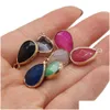 Charms Delicate Facet Waterdrop Stone Chakra Teardrop Shape Hanger Rose Quartz Healing Reiki Crystal Finding Diy Kettingen Vrouwen Dhmrc