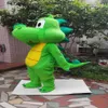 2019 Factory Green Dragon Dinosaur Mascot Costume Cartoon Clothing Adult Size Fancy Dress Party 255L