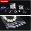 Confezione regalo 100 pezzi Mini busta trasparente in PVC personalizzata Sacchetti trasparenti per gioielli Borsa piccola in plastica con cerniera lampo per gioielli 230701