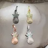 Charms 10 20mm 10 teile/los Mode Cz Micro Pave Charm Überzug Bunte Kubische Zirkon Schmuck Ananas Form Anhänger