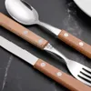 Учетный набор посуда набор деревянных ручков набор посуда набор из нержавеющей стали набор для ножа вилка ложка столовые приборы набор посудомоечной машины.