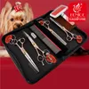 Ciseaux Fenice Dog Cissers Det Setthinning Curved Pet Grooming Cisseors Kits Bichon Teddy Bomei Dog To couing Set Tools Set Tool