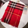 Top Original Bur Home Winter scarves online shop B Family Baba Wool Plaid Scarf for Women Couple Shawl English Tassel Cashmere Necklace Men and Universal Studen