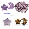 Pietra Luna a forma di stella Set Statue Viola Lilla Cristallo Mascotte Meditazione Guarigione Reiki Gemma Regalo Room Decor Drop Delivery Jewelr Dhnam