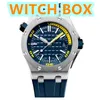 Mens Automatic Mechanical Watch 41mm All rostfritt stål Simning Watch Sapphire Lysande klocka 2 små plattor/3 små plattor är VK -rörelse Montre de Luxe