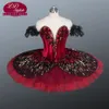 大人の高品質のブラックプロフェッショナルバレエTutu Swan Lake Ballet Costumes Red Ballet Tutu for Girls LD9045243W