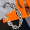 Vrouwen Liefhebbers Armband Zilver Goud Armbanden Mannen Luxe designer Sieraden titanium staal paar eenvoudige mode