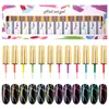 False Nails Gel Liner Nail Kit for French Art 24 ColorsレッドグリーンポリッシュDIYホームサロンネイルスタイリスト用品230701