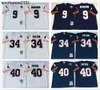 Maglie da calcio Ncaa Football Retro Vintage 34 Walter Payton Jersey Uomo Blu Economici 9 Jim Ahon 23 Devin Hester 40 Gale Sayers 50 Mike