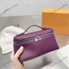 2023 Recém-chegado Luxo Rosa Loro Lancheira Sacos de Noite Feminino PIANA Lychee Padrão High-end Couro Lp Bolsa de Ombro Simples Bolsa de Ombro Senhora Presente 230703