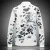 Vestes pour hommes Printemps Hommes Cardigan imprimé floral Manteaux à glissière Mode Bomber Veste Mens Slim Fit Coupe-vent Manteau Plus Taille 230703