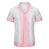 Casa Designer Fashion Clothing Shirts Tracksuits 2023 New Casablanca Pink Big Red Short Sleeve Shirt Unisex Casual Set