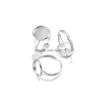 Cluster Ringen Verstelbare Blank Ring Base Fit Dia 10Mm Steen Glas Cabochons Cameo Instellingen Lade Diy Sieraden Maken Drop levering Dh2Xf