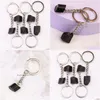 Key Rings Black Irregar Tourmaline Keychain for Women On Bag Car Jewelry Party Friends Gift Delivery Dhghz