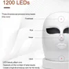 Gezicht Massager Wakeforyou Instrument LED Masker Pon Therapie 3 Kleur 1200 LEDs Nek Huidverjonging Anti Acne Rimpel Schoonheid behandeling 230701