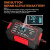 New Car Battery Charger 12V Pulse Repair LCD Display Smart Fast Charge AGM Deep cycle GEL Lead-Acid Charger For Auto Motorcycle