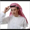 Abbigliamento etnico Abbigliamento Moda Shemagh Agal Uomo Islam Hijab Sciarpa islamica Arabo musulmano Keffiyeh Copricapo arabo Set A227T