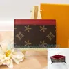 3 credit Designer card slots M60703 keychain Mens Mini wallet Coin Purses CardHolder Brown flower bags Women key pouch card holder Genuine Leather luxury wallets bag