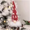 クリスマス装飾ライトアップノームエルフ手作りスウェーデントムテ装飾品 5 色ぬいぐるみクリスマスぶら下げ装飾ペンダントドロップ Dhs4R