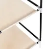 Armario de servicio pesado Estante de almacenamiento para ropa Soporte beige con estantes de metal