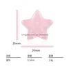 Stone Five-Pointed Star Ornament Natural Rose Quartz Turquoise Naked Stones Decoration Hand Handtag Diy Necklace Accessories DHL5Y