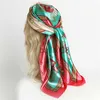 Foulards 2022 Foulard Châle Wraps Imprimer Soie Satin Écharpe Carré Femmes Musulman Hijab Élégant Bandeau Bandana Conception Marque Foulard J230703