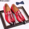 Scarpe eleganti Scarpe eleganti Pelle verniciata per uomo Mocassini Oxd Office Formal Slip on Business Suit Wedding Z230706