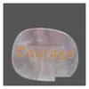 Taş iyileştirici kristal reiki cesaret sembolü doğal oval parça dekorasyon Aura Guardian pendum Artware cazibe kehanetini kehanet Diy damla deli dhvkm