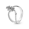 925 Серебряные женщины подходят для кольца Pandora Оригинальное Сердце Королевское кольцо Осе золотое кольцо чистое трехстороннее короновое круглое блеск
