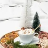 أدوات المائدة مجموعات الشاي ملاعق الشاي لعيد الميلاد 6 قطع الشوك مع حساء قهوة ملعقة القهوة قلادة