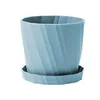 Planters Pots Reusable Plastic Planters Indoor Flower Plant Pots Modern Round Flower Pot with Tray Decorative Gardening Pot R230614