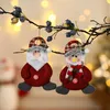 Kerstversieringen Kerstpop Stoffen knoophanger Kerstboomaccessoires Stoffen hanger