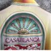 Casa Designer Fashion Clothing Shirts Tracksuits Correct Version of Casablanca Sun Cloud Print Style Shirt Loose Fitting Men's Women's Trendy Short Sleeved Shirt