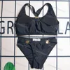 Kvinnors bikini baddräkt sexig baddräkt metall design split bikini bröst dyna badkläder strand bwimsuit2104