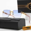 2023 lunettes de mode New RAND EVO ONE Style Frameless Pilot Lunettes de soleil hommes femmes Vintage Brand Design UV400 Lunettes de soleil DITA Avec étui 14PO3